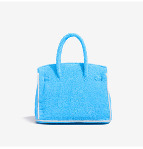 Borsa Tote da <span class=keywords><strong>Donna</strong></span> Classica e Alla Moda con Fibbia Dorata, Grande Capacità, Realizzata in Tessuto Spugna - Product Image 6