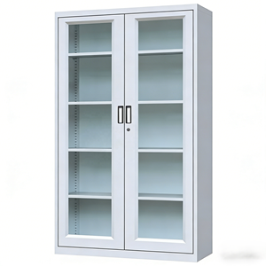 Commercial Steel Filing Cabinet with Swing Glass Door Durable Steel Cupboard with Glass Front for <strong>Office</strong> <strong>Storage</strong> - Product Image 6