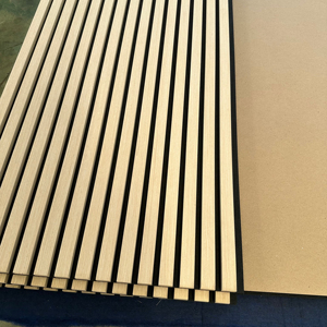 ベニヤ仕上げの防音機能とスラットサウンドアドバンテージを備えたSpesonic高品質のモダンな木製音響パネル - Product Image 1