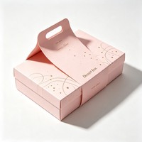 Boîtes à cupcakes personnalisées avec logo, boîte en papier alimentaire pour pâtisseries, brownies, biscuits, emballage alimentaire en papier avec laminage mat