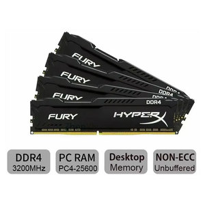 HyperX FURY DDR4 25600 19200 2133 <span class=keywords><strong>RAM</strong></span> Memoria de escritorio DIMM <span class=keywords><strong>4GB</strong></span> 8GB 16GB 32GB 2400MHz 2666MHz 3200MHz Hyperx Stock - Product Image 4