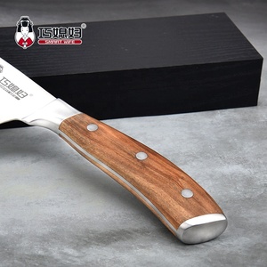 Style <span class=keywords><strong>japonais</strong></span> 7 Pouces Santoku Couteau <span class=keywords><strong>Haut</strong></span> <span class=keywords><strong>De</strong></span> <span class=keywords><strong>Gamme</strong></span> Allemand 1.4116 Couteau <span class=keywords><strong>de</strong></span> Cuisine - Product Image 4