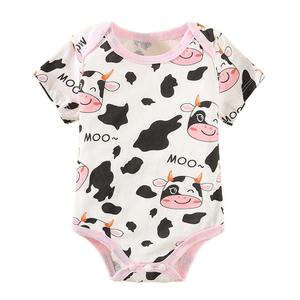 ชุดรอมเปอร์สำหรับเด็กทารกใส่ได้ทั้งชายและหญิงผ้าฝ้ายถักชุดวันพีซแขนสั้นสีล้วนสำหรับฤดูใบไม้ผลิฤดูใบไม้ร่วงสำหรับเด็กทารก0-1ปี - Product Image 2