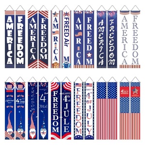 Striscioni per Portico Rosso Bianco Blu, Tende Patriottiche per Porta, Insegne Appese Libertà Americana per Decorazioni Festa dell'Indipendenza - Product Image 1