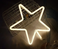 Décoration de Noël contemporaine pour salon, en forme de dinosaure, cœur, pentagramme, avec motifs variés, à suspendre, lumière LED néon