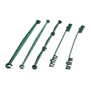 11Mm 16Mm Groene Sticks Connector Met Gespen Plantensteun Plantenbak Klimmen Uitbreidbare Trellis Connectoren Tomaat Kooi Staak Arm