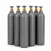 Cilindro de Gas de Kriptón Kr/Xe/Ne de Alta Pureza (99.999%) Kaimei, Mezcla de Gases Industriales, Grado Semiconductores/Electrónico, 47L, 150 Bar, CGA580