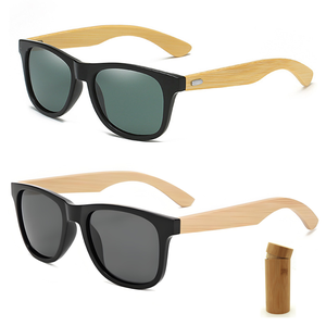 Lunettes de soleil écologiques en gros avec logo personnalisé, unisexes, rétro, miroir, en bois, pour hommes, en bambou, Gafas De <span class=keywords><strong>Sol</strong></span> - Product Image 3