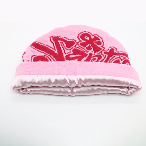<span class=keywords><strong>Bonnet</strong></span> crâne personnalisé sans manchette avec doublure en <span class=keywords><strong>satin</strong></span> Chapeau chaud d'hiver Chapeaux tricotés en jacquard Bonnets doublés <span class=keywords><strong>de</strong></span> <span class=keywords><strong>soie</strong></span> Y2K - Product Image 3