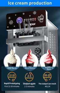 Baileton phổ biến Máy làm kem sữa chua Máy làm kem sữa lắc trái cây thực Kem - Product Image 6