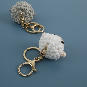Porte-clés mouton <span class=keywords><strong>en</strong></span> crochet amigurumi, <span class=keywords><strong>mini</strong></span>-poupée <span class=keywords><strong>en</strong></span> peluche, animaux <span class=keywords><strong>en</strong></span> crochet faits main, cadeau, breloque de sac, porte-clés fleur - Product Image 3