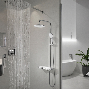 New Design Bathroom Handheld <b>Shower</b> Head and Slide <b>bar</b> Handshower Set Abs Stainless Steel Rainfall Head <b>Shower</b> Set - Product Image 4