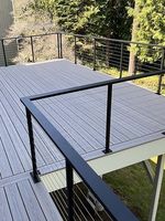 Tube de balustrade de balcon extérieur en acier inoxydable de haute qualité de 42 pouces avec câble