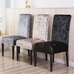 1/2/4/6 parça kadife parlak kumaş ucuz sandalye kaplamaları evrensel boyutu streç sandalye kapakları koltuk durumda Slipcovers yemek odası