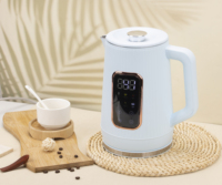 Bouilloire électrique intelligente à double paroi, commande tactile, utilisation domestique, température réglable, acier inoxydable, maintient l'eau au chaud