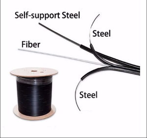 Cavo in Fibra Ottica OUFU 1, 2 o 4 Fibre, 1fo 100M 1000M G657A, Cavo Drop FTTH per Esterni - Product Image 3