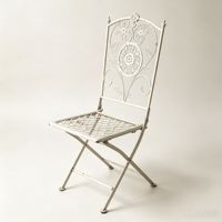 Chaise pliante en métal décorative pour bistrot, jardin, terrasse, extérieur, en acier thermolaqué, pour mariage, banquet, vente en gros