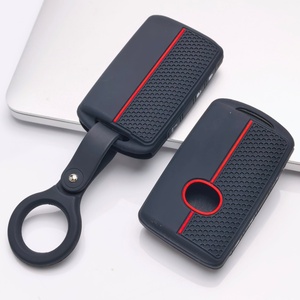 Housse de clé en silicone compatible avec Mazda 3 6 CX3 CX5 CX9 MX5 Miata, clé intelligente à 3 boutons (verrouillage, déverrouillage et fonction panique) - Product Image 2