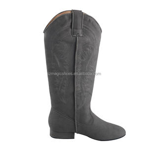 Bottes de <span class=keywords><strong>danse</strong></span> <span class=keywords><strong>country</strong></span> à talon personnalisé de haute qualité Chaussures de <span class=keywords><strong>danse</strong></span> orange à semelle en daim sans fermeture éclair - Product Image 3