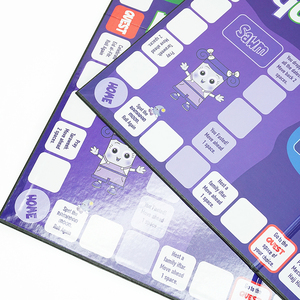 Educational Board Game Plastic Character Stands Full Color Printing Wavy <b>Corners</b> Educational Toy for Kids - Product Image 2