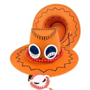 Cheap One Piece Portgas D Ace Hat Anime Cosplay Cowboy Hat Mens Womens Kids