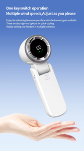 Mini ventilador de mano con batería de 5000mAh, ventilador recargable portátil tipo C, ventilador Turbo de carga para vacaciones en la playa - Product Image 4