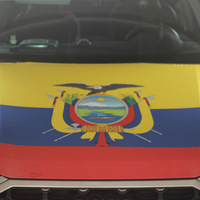 Housse de capot de voiture d'Équateur avec drapeau, élastique, patriotique, pour décoration du capot moteur