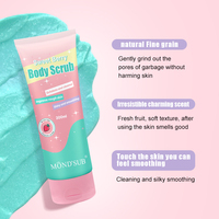 Groothandel Veganistisch Whitening Exfoliërende Suiker Vochtinbrengende Bessen Bananenmelk Fruit Ijs Body Scrub