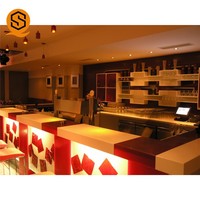 Comptoir de Bar de Restaurant de luxe, comptoir de Bar d'hôtel personnalisé, meubles de Restaurant Design