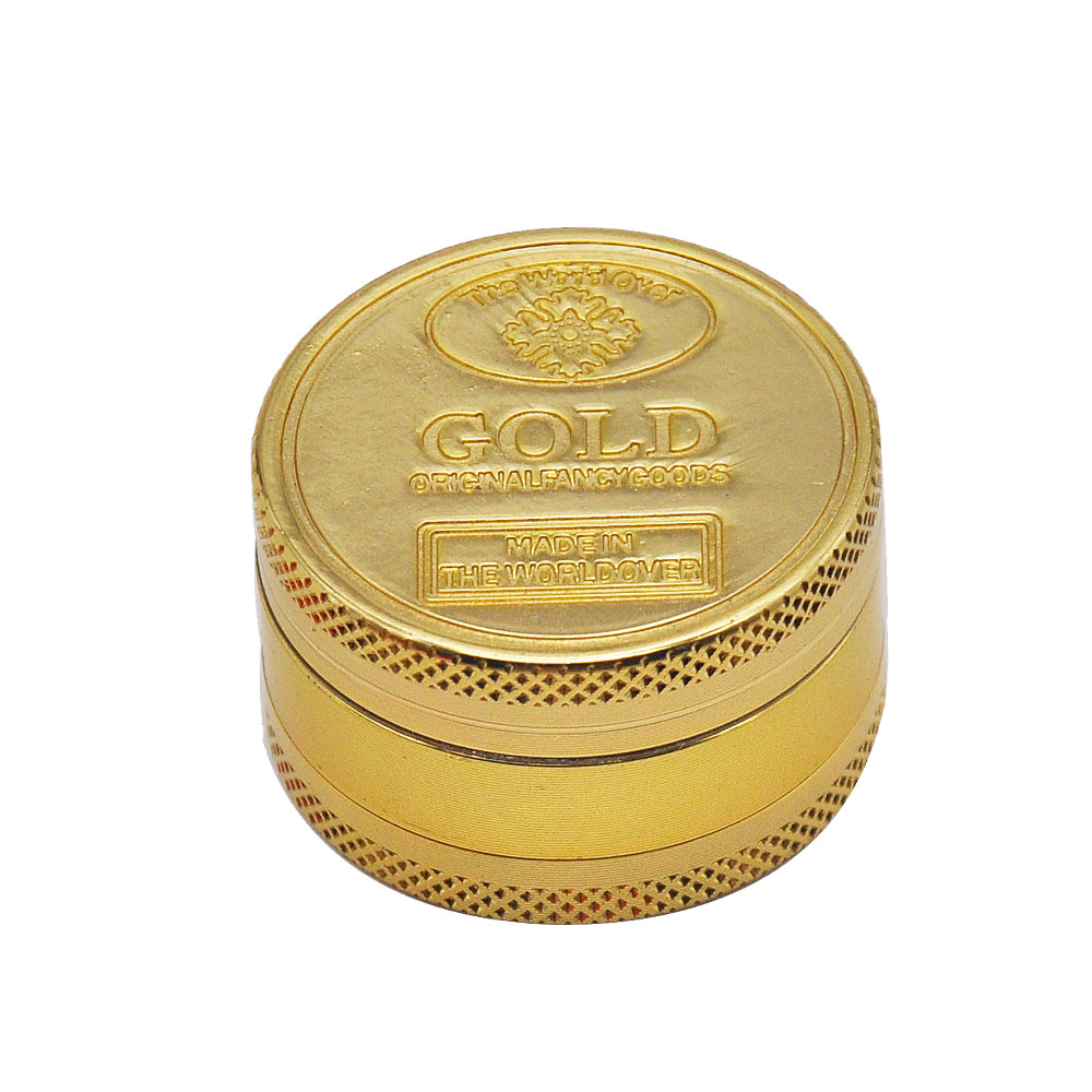 Золотая монета, цинковый сплав, 40 мм, 3 шт., измельчитель для трав, измельчитель для сорняков с алмазными зубцами, измельчитель для трав, аксессуары для курения