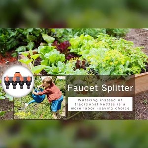 ตัวแยกสายยางรดน้ำ 4 ทาง ตัวแยกก๊อกน้ำ ตัวเชื่อมต่อสายยาง ตัวแยกก๊อกน้ำแบบ 4 ทางพร้อมสวิตช์แยกอิสระสำหรับรดน้ำสวนในบ้าน - Product Image 3