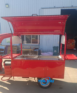 Carrito de comida móvil desmontable personalizado precio de fábrica comida de metal Snack <span class=keywords><strong>Caet</strong></span> para negocios o ocio con cajas de acero inoxidable - Product Image 3