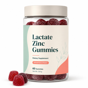 Gomitas de Lactato de Zinc Premium, Suplemento Vitamínico de Belleza, Apoyo al Metabolismo, Inmunidad y Salud Cerebral, 2 por Día, Botella de 60 Unidades, OEM/ODM 2 - Product Image 1