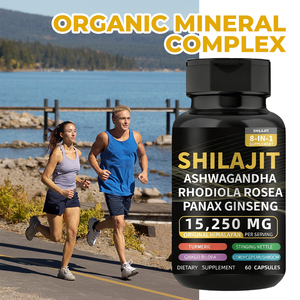 Capsules de Shilajit 8-<span class=keywords><strong>en</strong></span>-1 à marque privée OEM avec extrait d'ashwagandha pour compléments énergétiques - Product Image 4