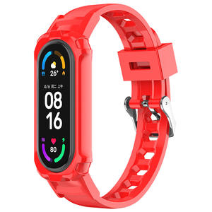 Correa de <span class=keywords><strong>reloj</strong></span> transparente para Xiaomi Watch Funda protectora Correa de muñeca de silicona colorida transparente para Xiaomi <span class=keywords><strong>Mi</strong></span> <span class=keywords><strong>Band</strong></span> 7 6 5 <span class=keywords><strong>4</strong></span> 3 - Product Image 6