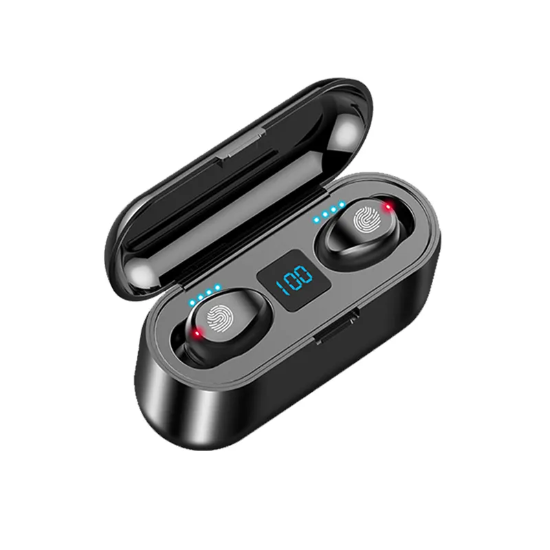 Nieuwe F9 Draadloze Hoofdtelefoon Bluetooth V5.0 Oortelefoon Tws Mini In-Ear Sport Running Oordopjes Voor Mobiele Telefoons Hd Oproep