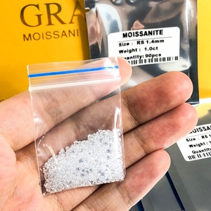 ราคาโรงงาน ขายตรง เพชรโมอิสซาไนต์แบบหลวม ทรงกลมเจียระไน ราคาต่อกะรัต VVS1 สีขาว DEF เพชรโมอิสซาไนต์เมลี่ - Product Image 4