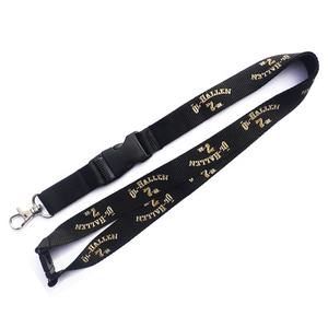 Longe en polyester écologique personnalisée, <span class=keywords><strong>belle</strong></span> sangle de cou imprimée en soie durable, or, argent, crochet à paillettes inclus - Product Image 6