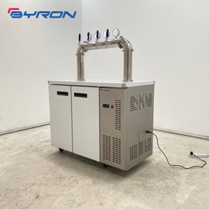 Máquina dispensadora de cerveza de 4 grifos con nevera para barriles y columna de cerveza en forma de U, enfriador comercial de bebidas para pub, cervecería y hostelería. - Product Image 5