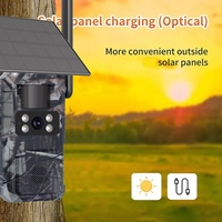 Caméra de chasse aux cerfs 8MP 2K Ucon 4G LTE, longue durée de vie de la batterie, caméra de suivi de la faune, caméra sans lumière, panneau solaire 3W