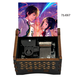 Boîte à musique en bois à remonter Sankyo Musical Movement, thème Anime Your Name Kimi No Na Wa <span class=keywords><strong>Zen</strong></span> <span class=keywords><strong>Zen</strong></span> <span class=keywords><strong>Zense</strong></span>, cadeau vintage pour fans et amis - Product Image 6