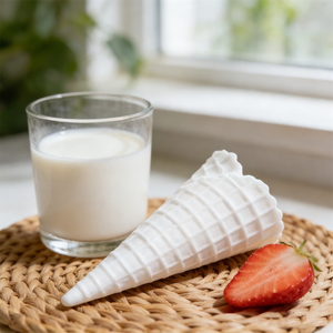 13.5cm Eco-Friendly Plastic <b>Foam</b> Hollow Artificial Food Model for Ice Cream Shop Exercise Display White Pink Circular <b>Crafts</b> - Product Image 3