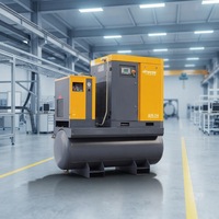 Compresseur d'air rotatif à vis industriel silencieux 15KW 20HP intégré avec variateur de vitesse PM et sécheur frigorifique