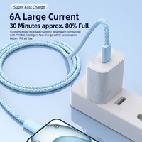 Câble USB-C vers USB-C tressé en nylon HC ZS15, charge rapide PD 60W, 1M 2M, multicolores pour smartphones, tablettes et appareils USB-C