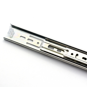 Rails coulissants à 3 canaux de 35mm <span class=keywords><strong>pour</strong></span> le montage des portes d'armoires et de tiroirs télescopiques - Product Image 2
