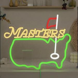 Tanda Neon master dekorasi dinding Golf seni hias lapangan Golf bertema Pesta ornamen tanda lonceng lampu Neon untuk pria gua Golf klub kantor Bar