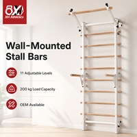 Escalera Sueca de Madera para Ejercicios de Estiramiento Corporal, Montada en la Pared, Venta Caliente de Fábrica China