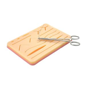 Almohadilla <span class=keywords><strong>de</strong></span> piel <span class=keywords><strong>de</strong></span> sutura <span class=keywords><strong>de</strong></span> silicona <span class=keywords><strong>de</strong></span> 3 capas para entrenamiento <span class=keywords><strong>de</strong></span> sutura práctica <span class=keywords><strong>de</strong></span> habilidades <span class=keywords><strong>de</strong></span> <span class=keywords><strong>heridas</strong></span> con malla para escuelas - Product Image 1