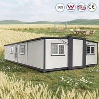 Maison conteneur préfabriquée extensible en gros, villa modulaire préfabriquée portable, mini-maison mobile pliable 40 pieds 3 chambres