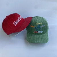 Gorra Snapback de 5 Paneles de Pana Absorbente de Sudor con Bordado Moderno para Jóvenes, Estilo Urbano, Uso Diario